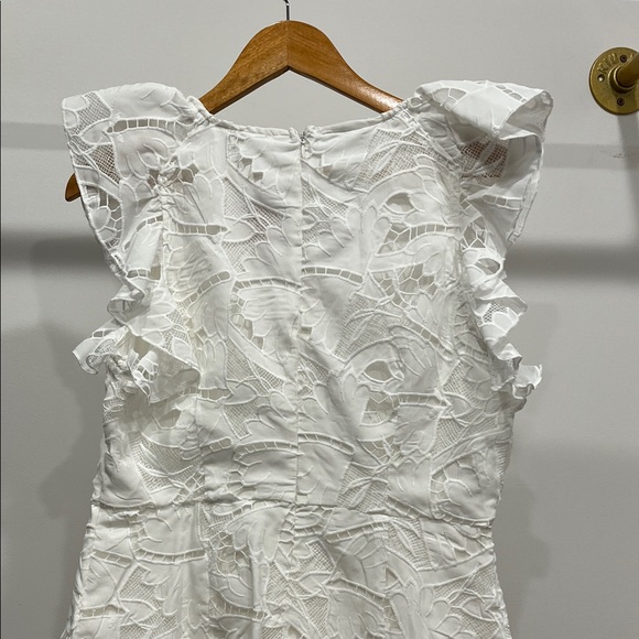 TCEC White Lace Ruffle Mini Dress - Picture 3 of 5